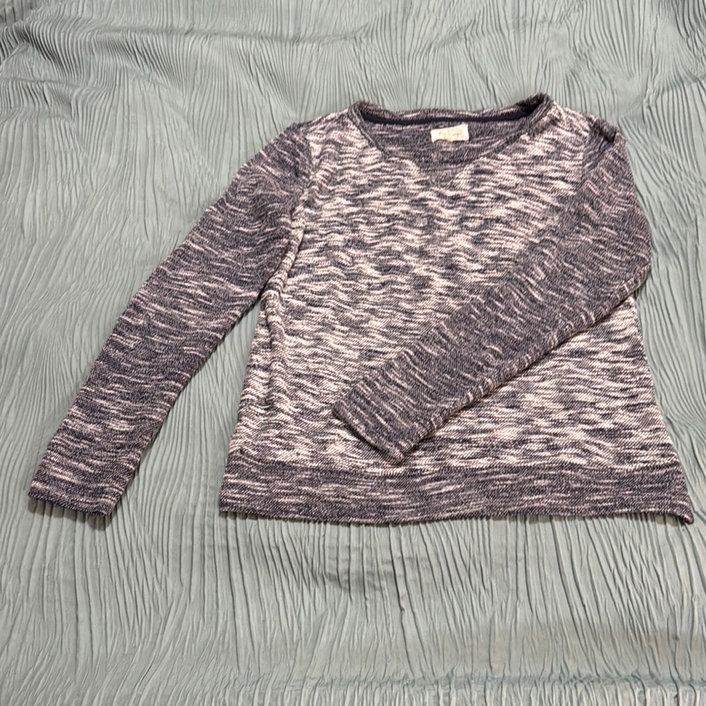 Lou & Grey Heathered navy and white sweater
